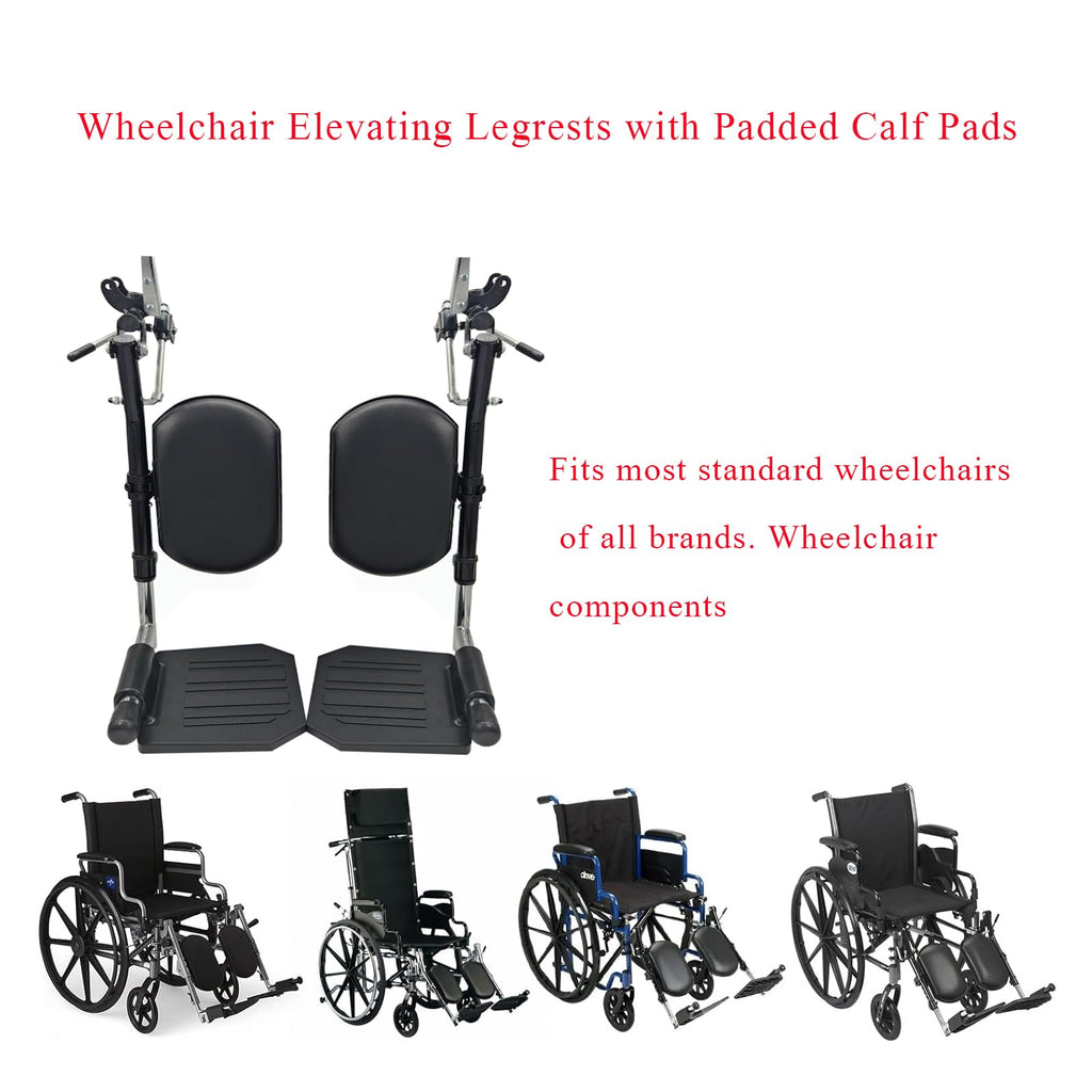 Black Padded Wheelchair Legrest Assembly Y800874