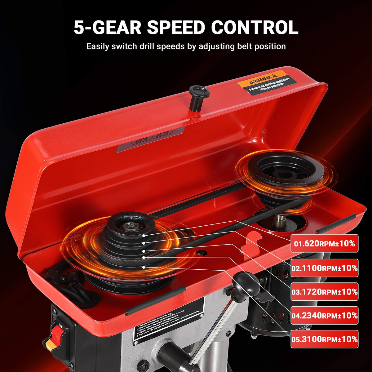 8" Benchtop Drill Press with 5 Adjustable Speeds H664602