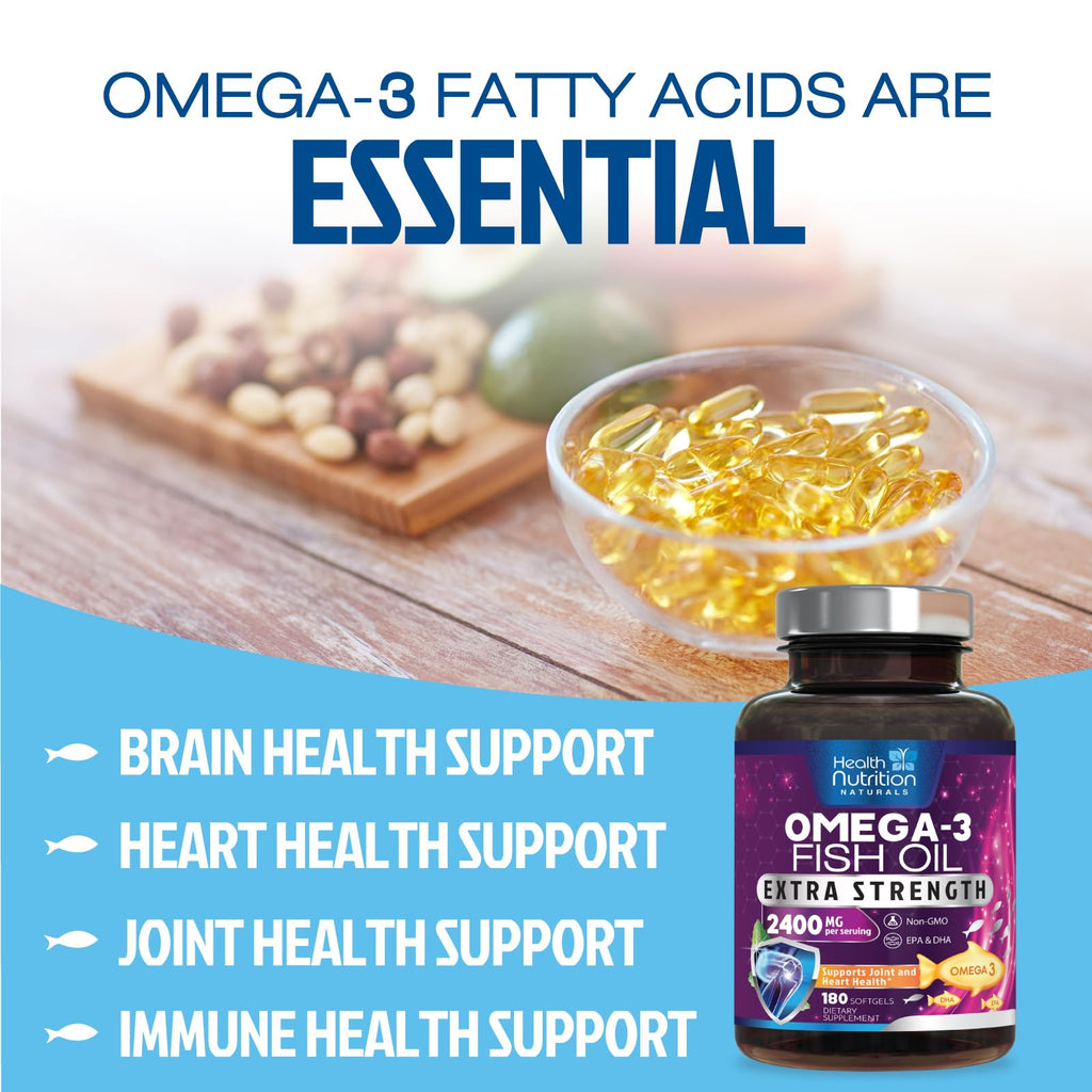 Omega 3 Fish Oil 2400mg Softgels D522