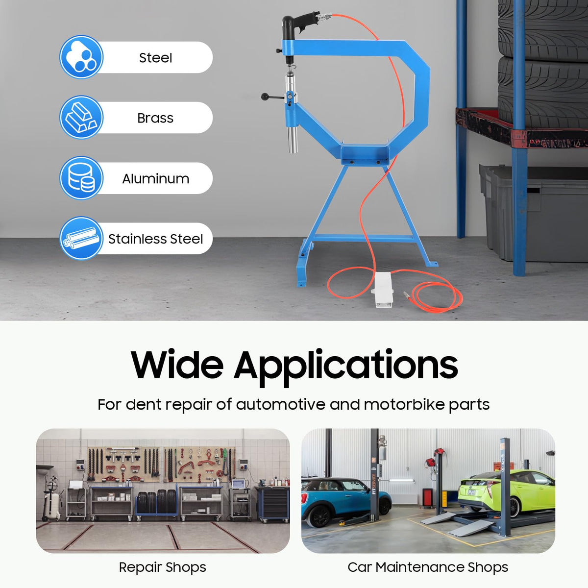 Pneumatic Planishing Hammer with Steel Frame Stand D556940