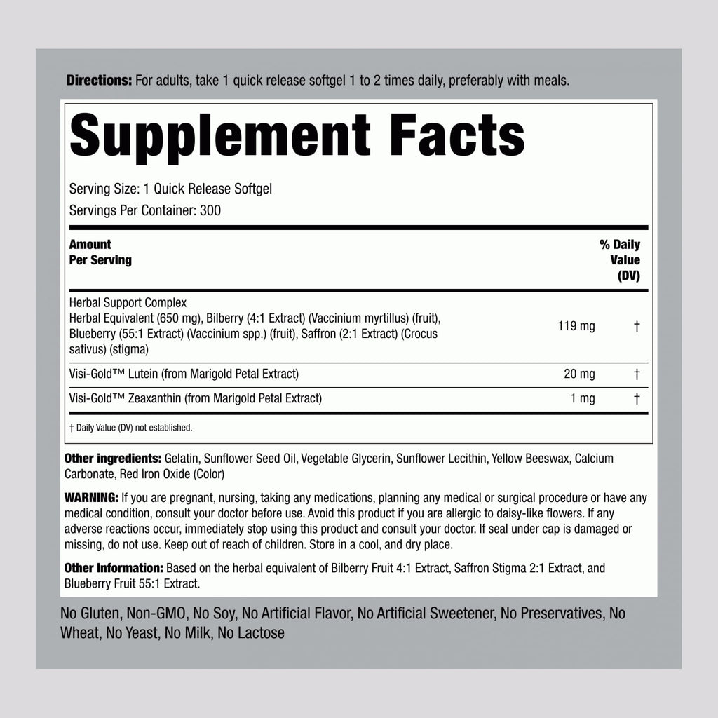 Eye Health Complex 300 Softgels O84815