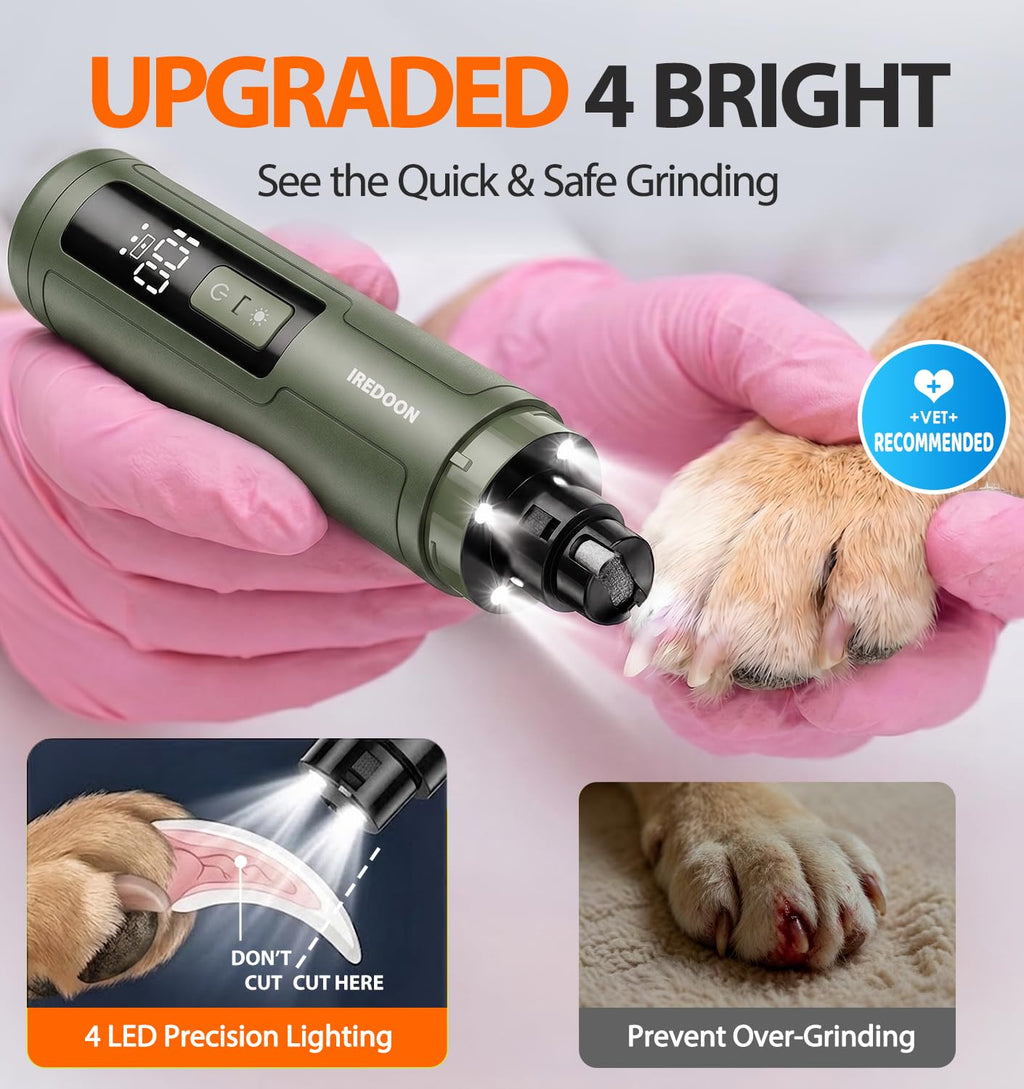 Dog Nail Grinder with 4 LED Lights, 3 Speeds Z496