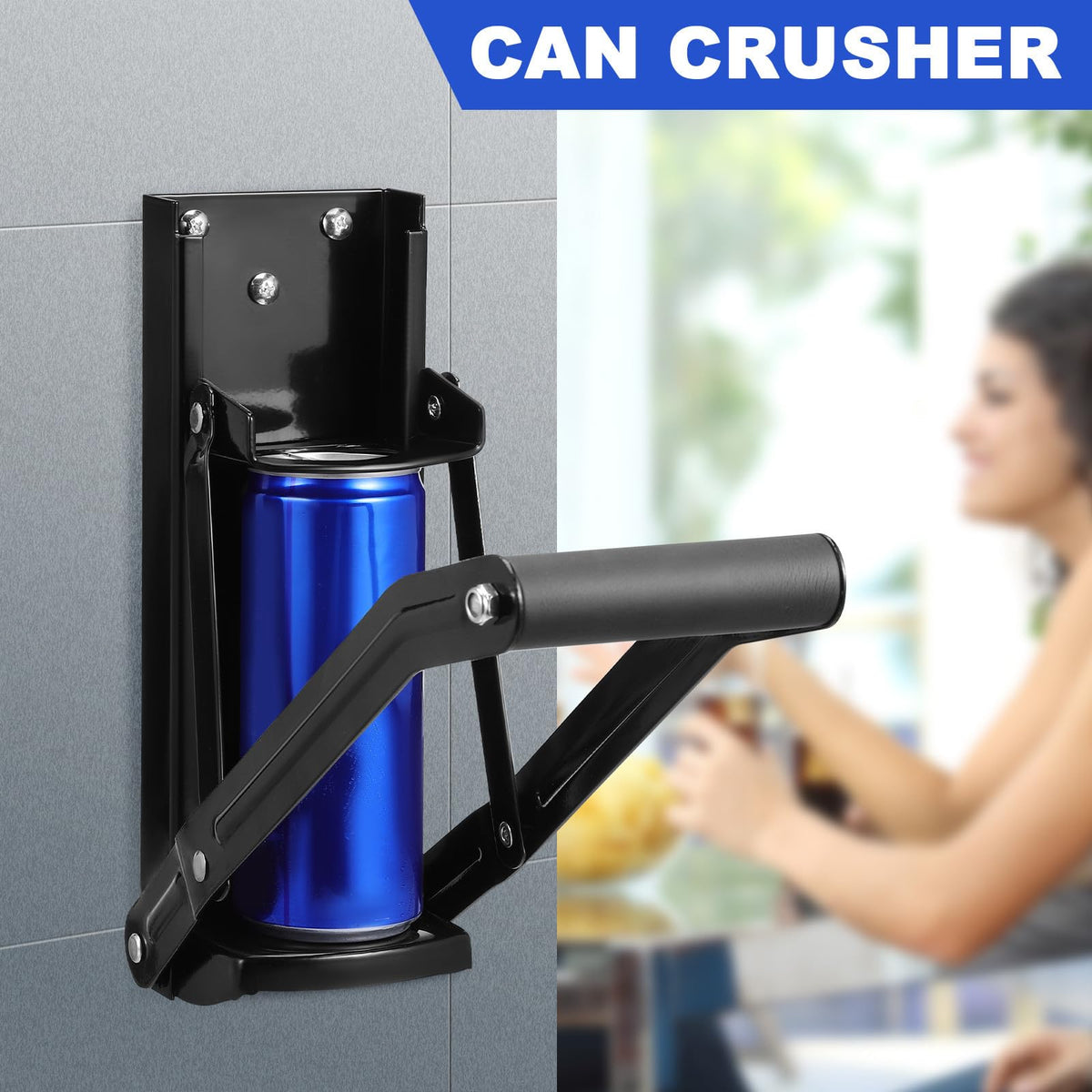 Wall Mounted Can Crusher with Bottle Opener O4087