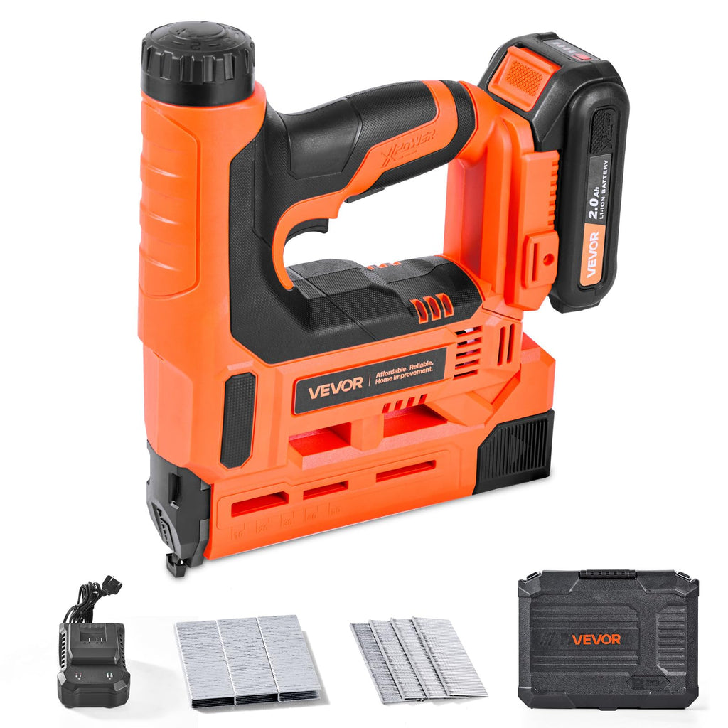 Cordless 2-in-1 18 Gauge Nail Gun Staple Gun E8015