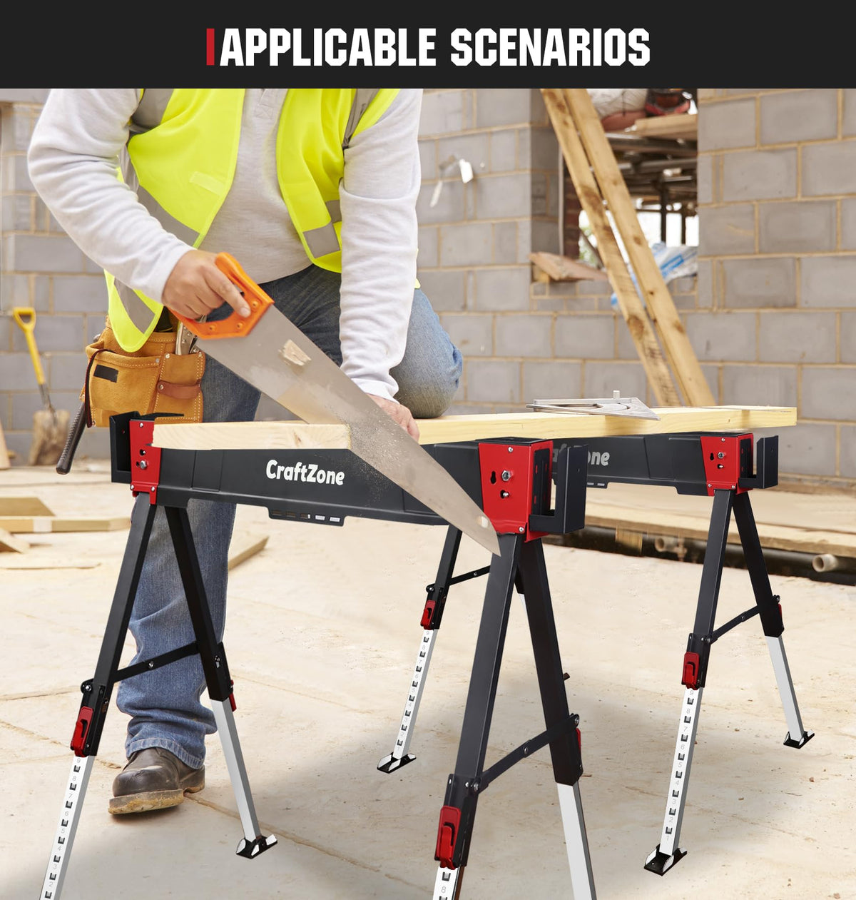 Folding Heavy Duty 2 Pack Saw Horses P9465
