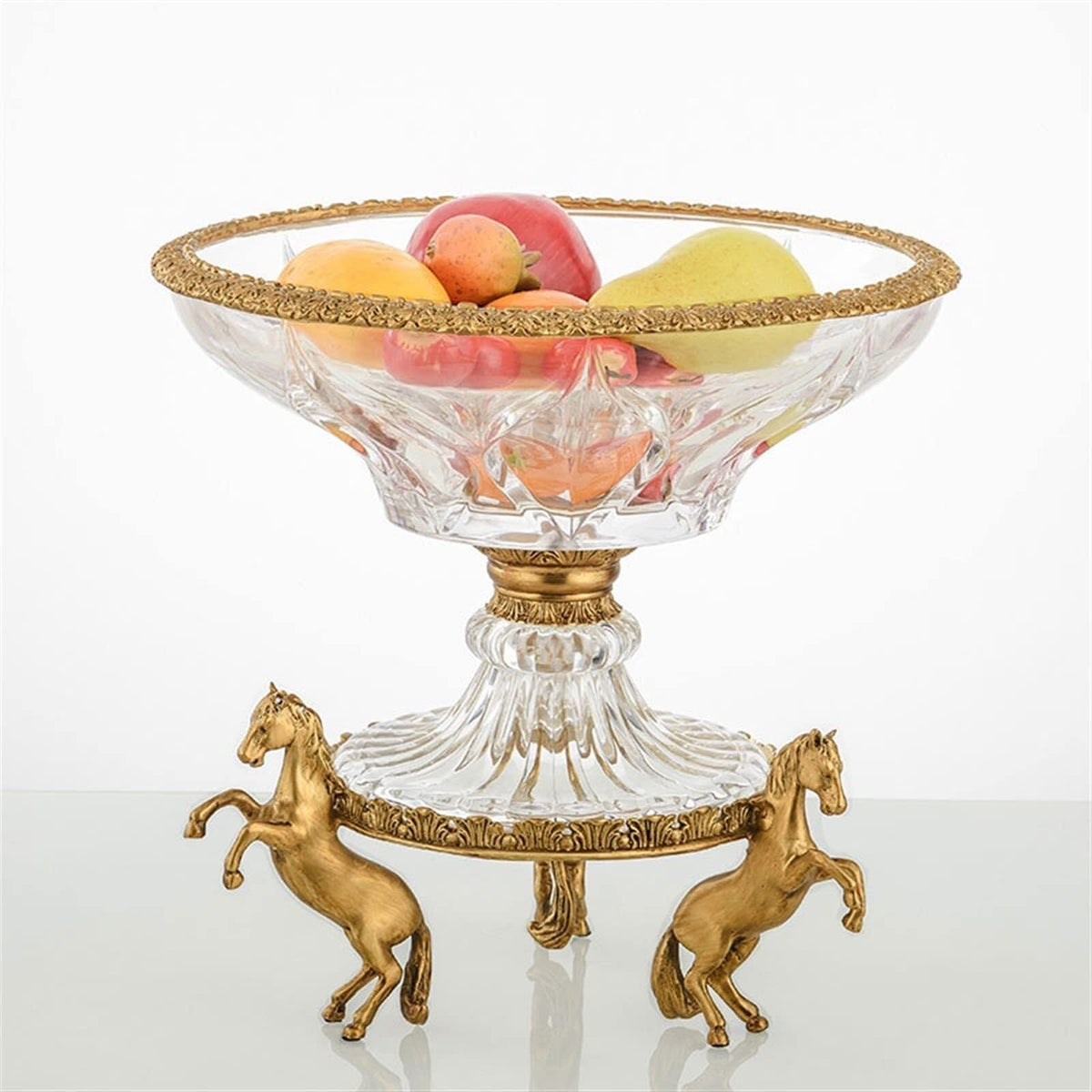 Glass Fruit Bowl with Copper Base K320
