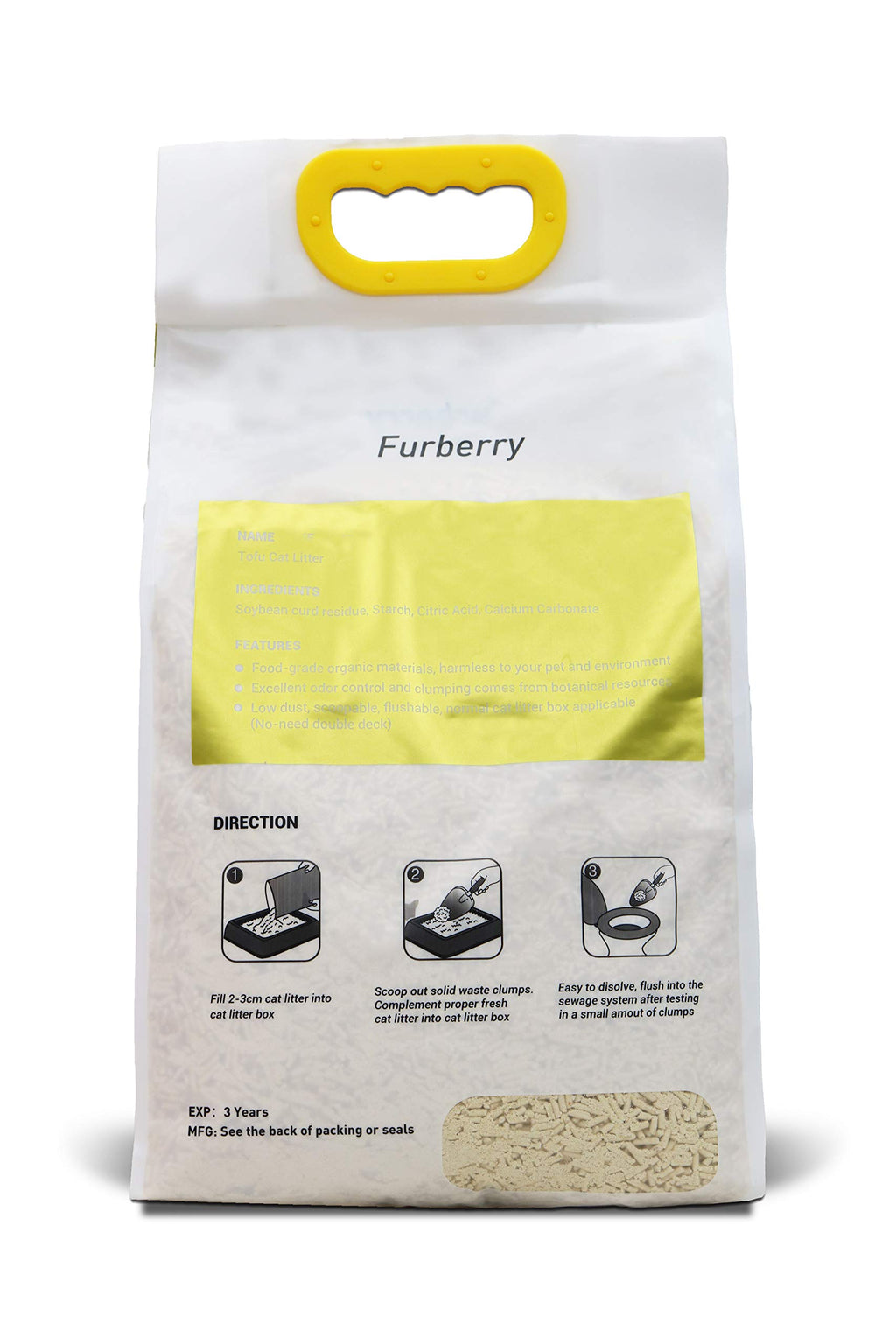 Natural Soy Tofu Cat Litter, Clumping, Flushable, Unscented, 2 Pack W125