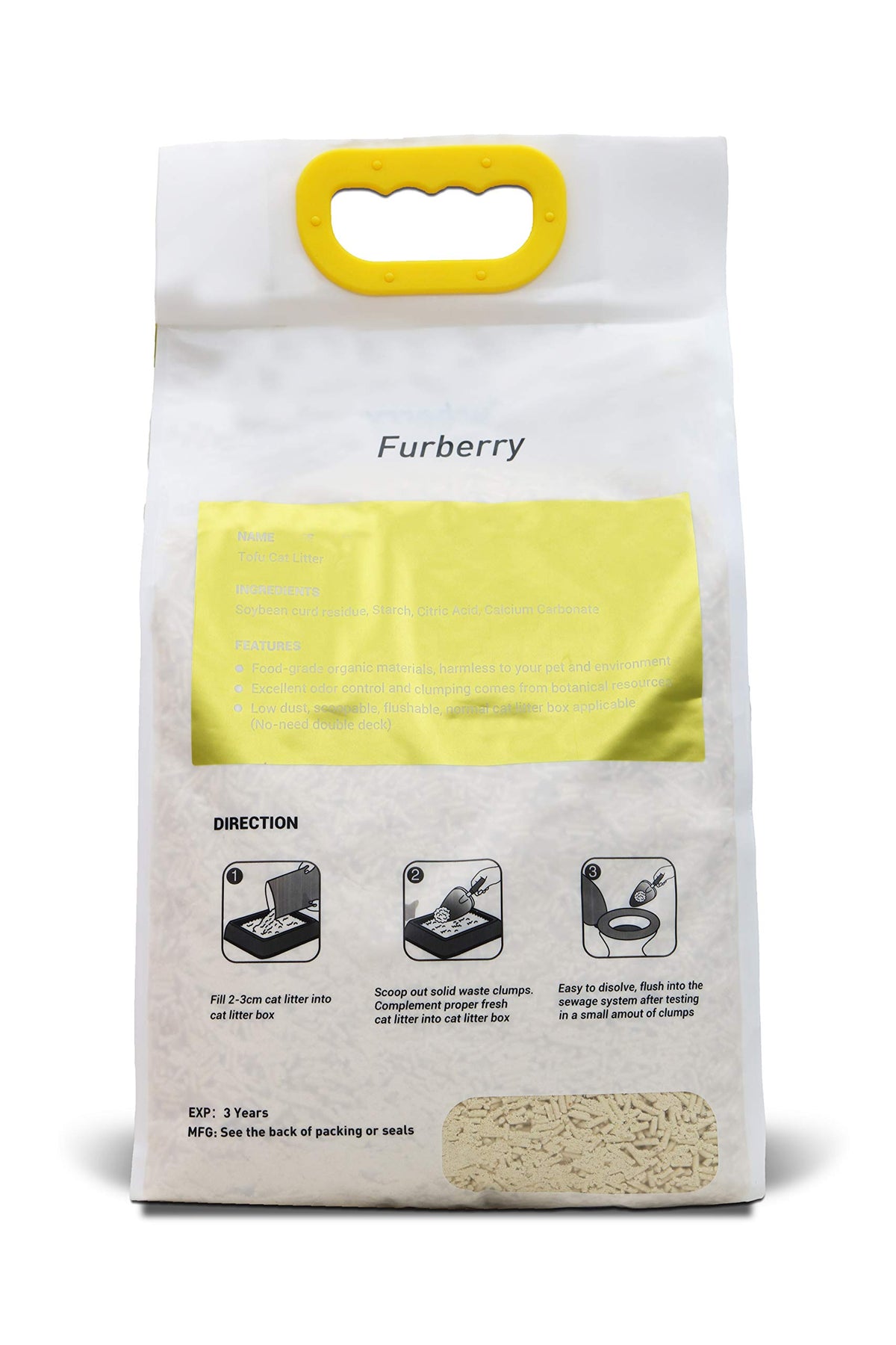 Natural Soy Tofu Cat Litter, Clumping, Flushable, Unscented, 2 Pack W125