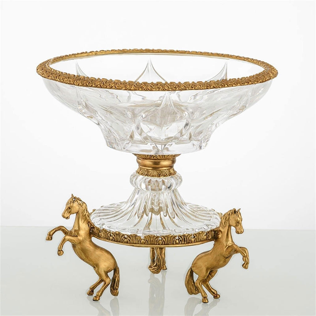 Glass Fruit Bowl with Copper Base K320