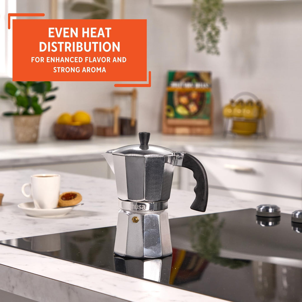 Aluminum Stovetop 6-cup Espresso Maker N7844