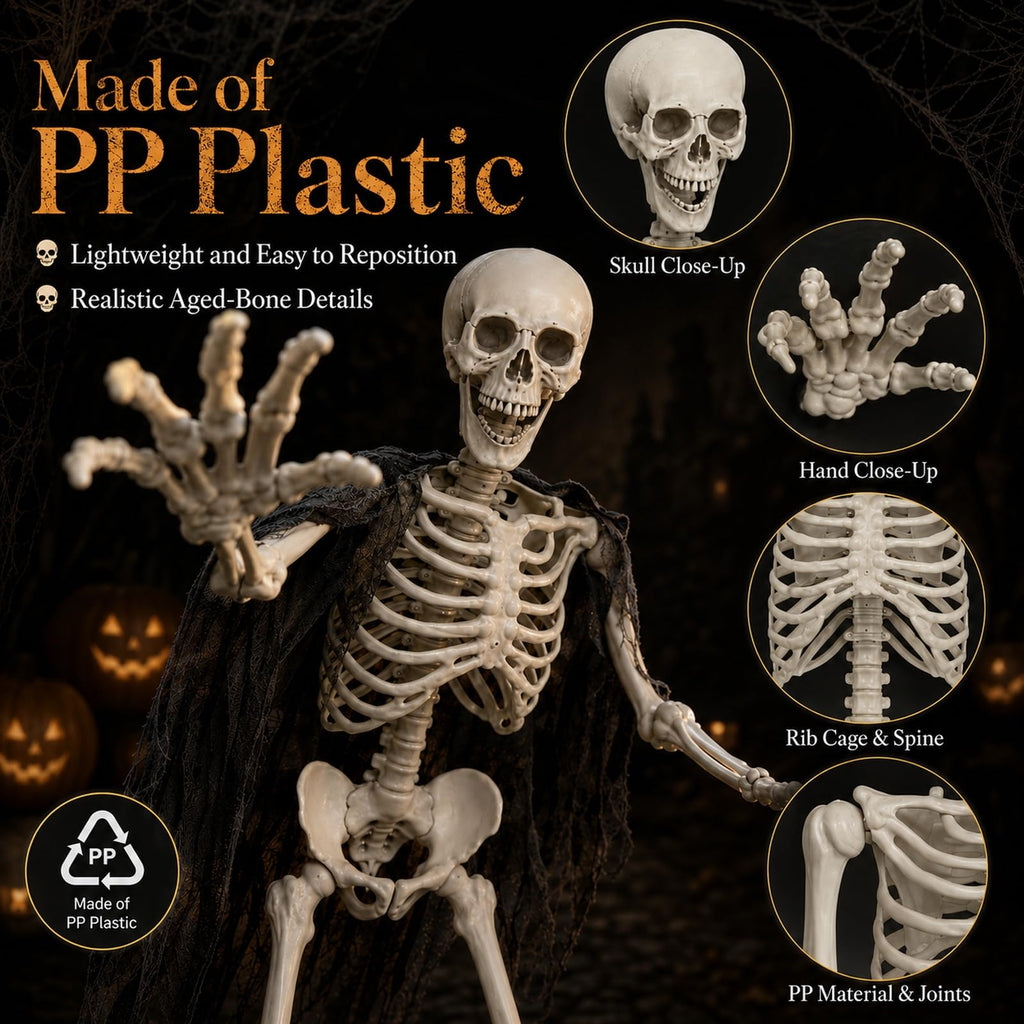 5.4 ft Full Body Plastic Skeleton Prop Z15489