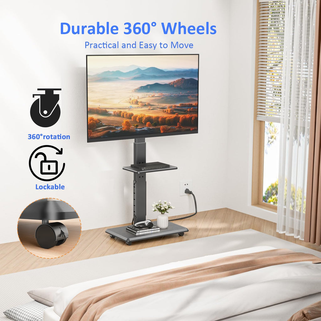 Rolling TV Stand with Power Outlet for 32-75" TV M4318