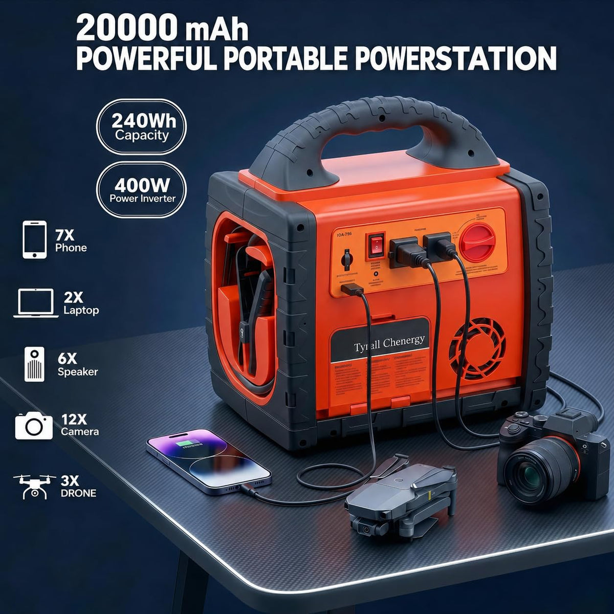 2200 Amp Car Jump Starter with Air Compressor G6387