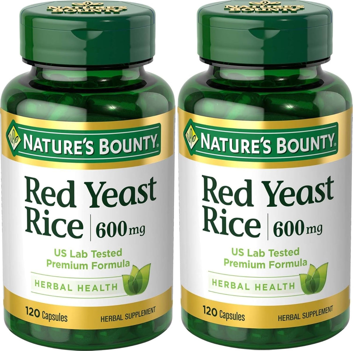 Red Yeast Rice 600mg 120 Capsules Pack of 2 F4530