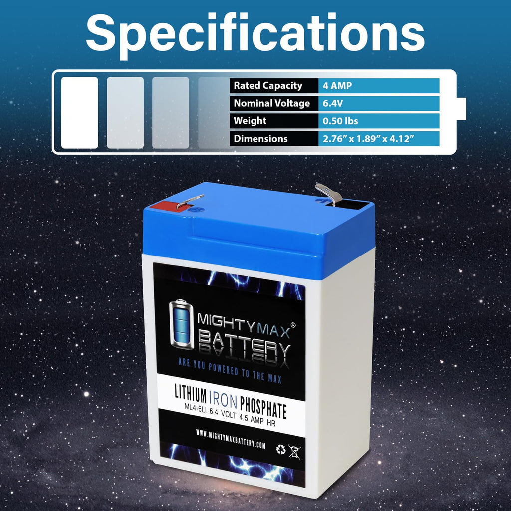 6V 4.5AH Lithium Replacement Battery Z521
