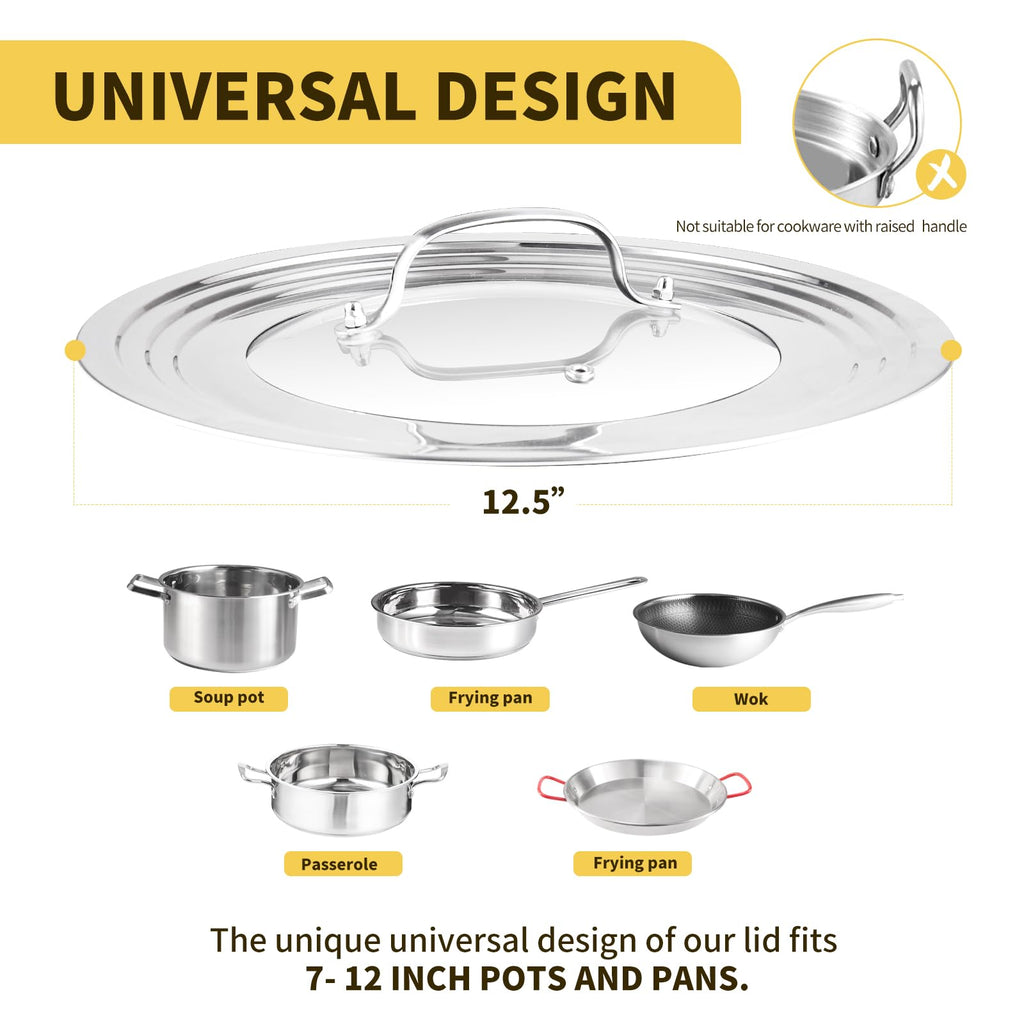 Tempered Glass Universal Lids for Cookware C11488