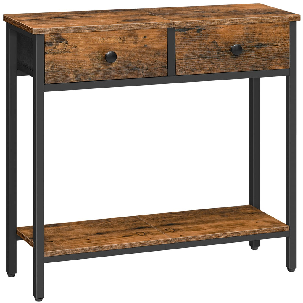 29.5" Narrow Console Table with 2 Fabric Drawers V599