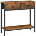 29.5" Narrow Console Table with 2 Fabric Drawers V599