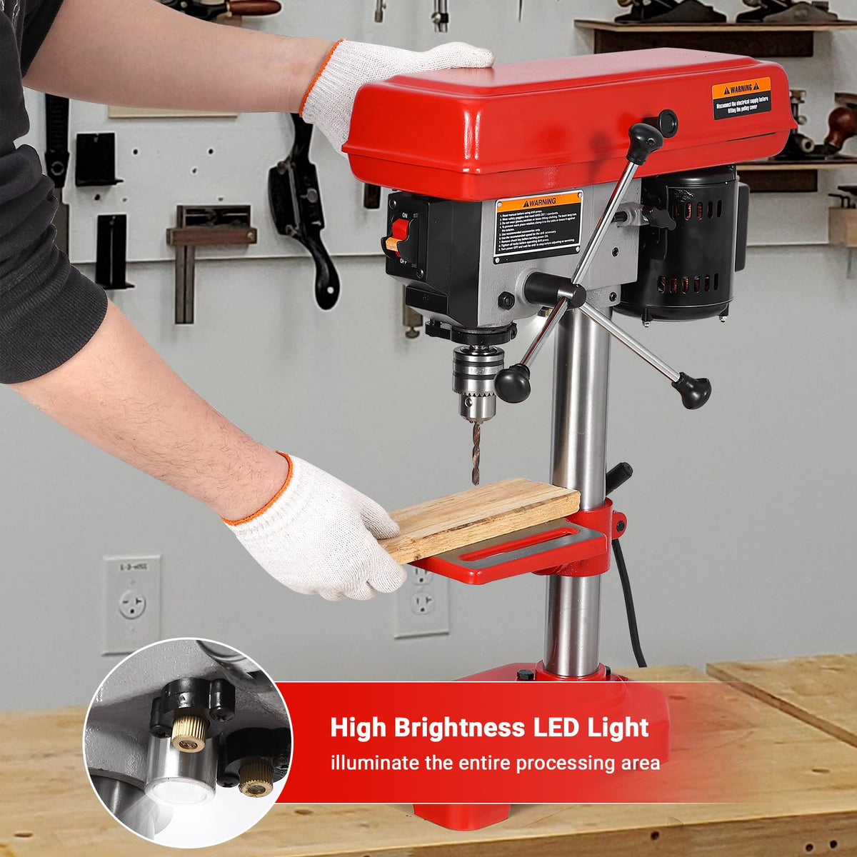 8" Benchtop Drill Press with 5 Adjustable Speeds H664602