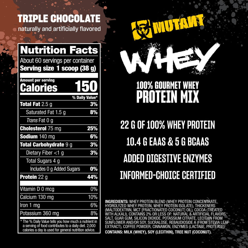 Whey Protein Powder Triple Chocolate 5 lb E885297