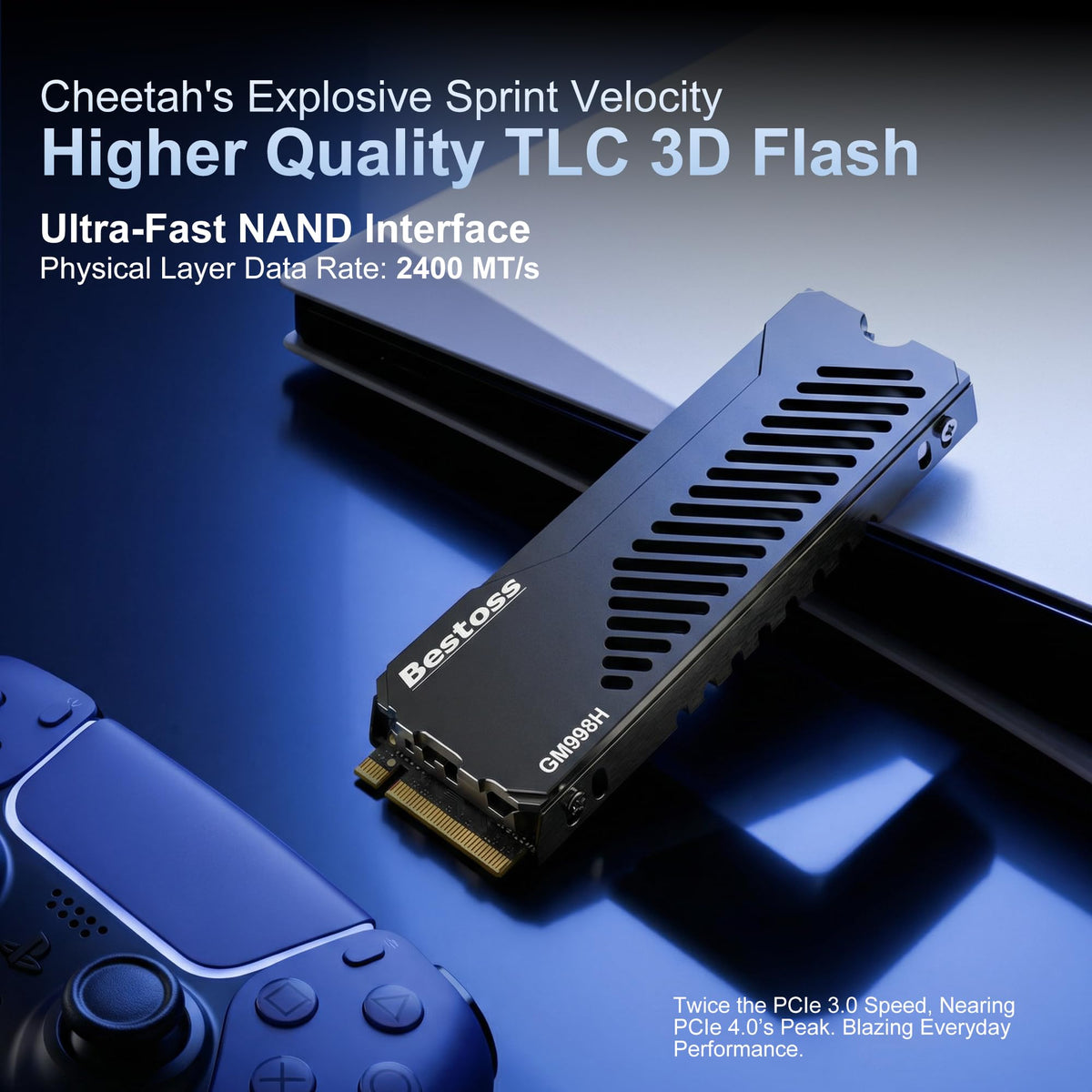 1TB PCIe 4.0 NVMe M.2 2280 SSD with Heatsink J814