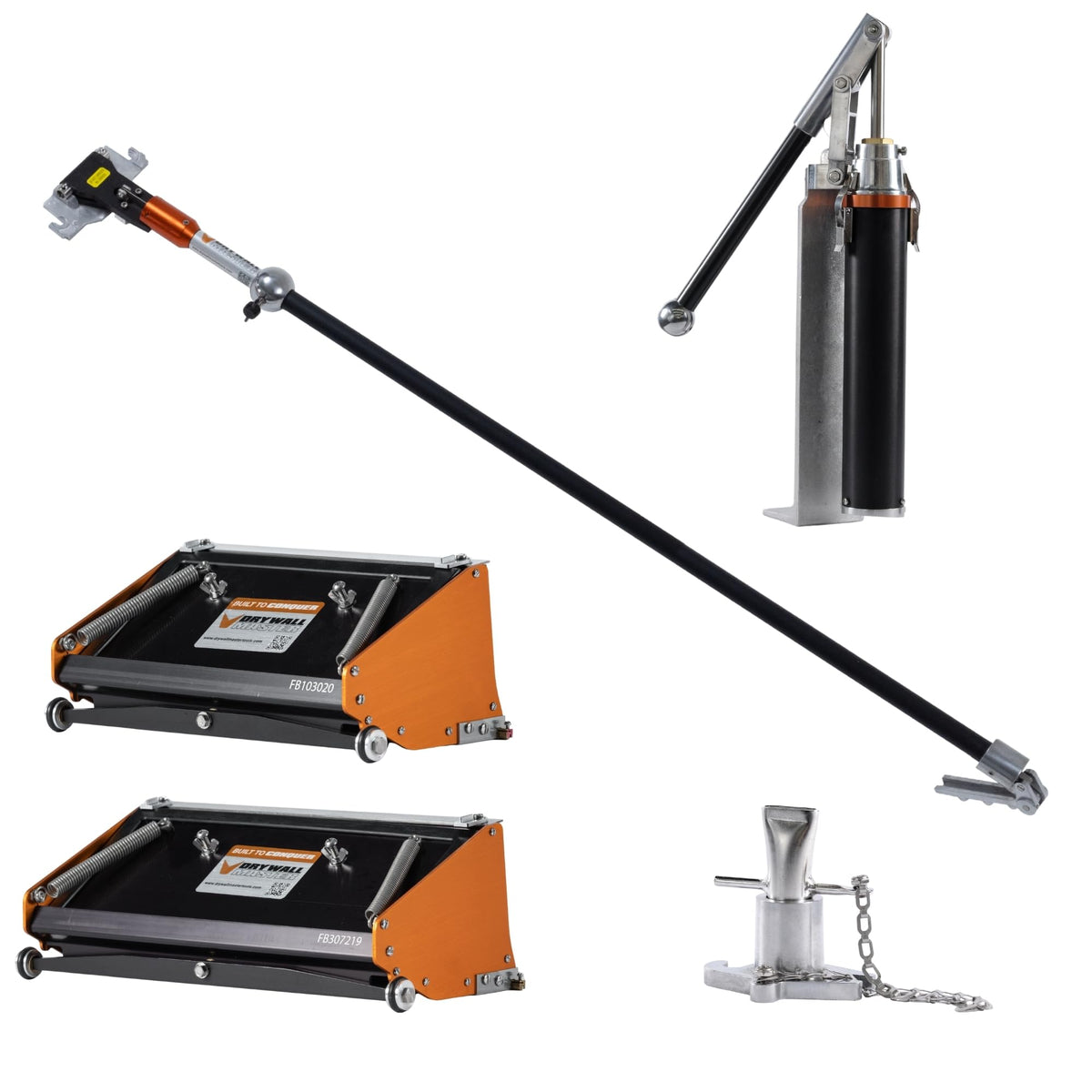 10" & 12" High Capacity Flat Box Set with Pump, Filler, and 42" 180 Sure-Stop Handle Q4211