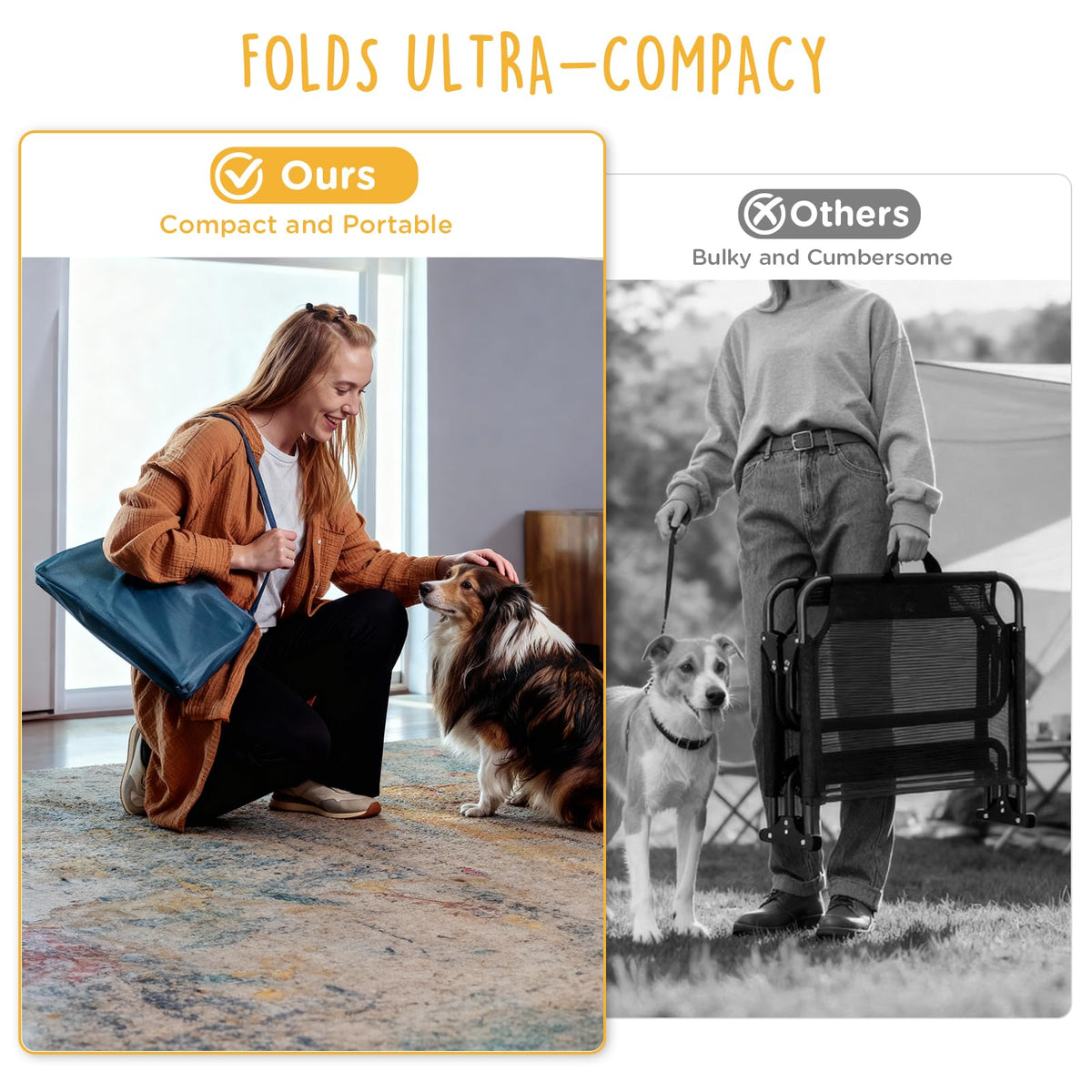 Large Elevated Dog Cot with Non-Slip Feet, Dark Blue C97391
