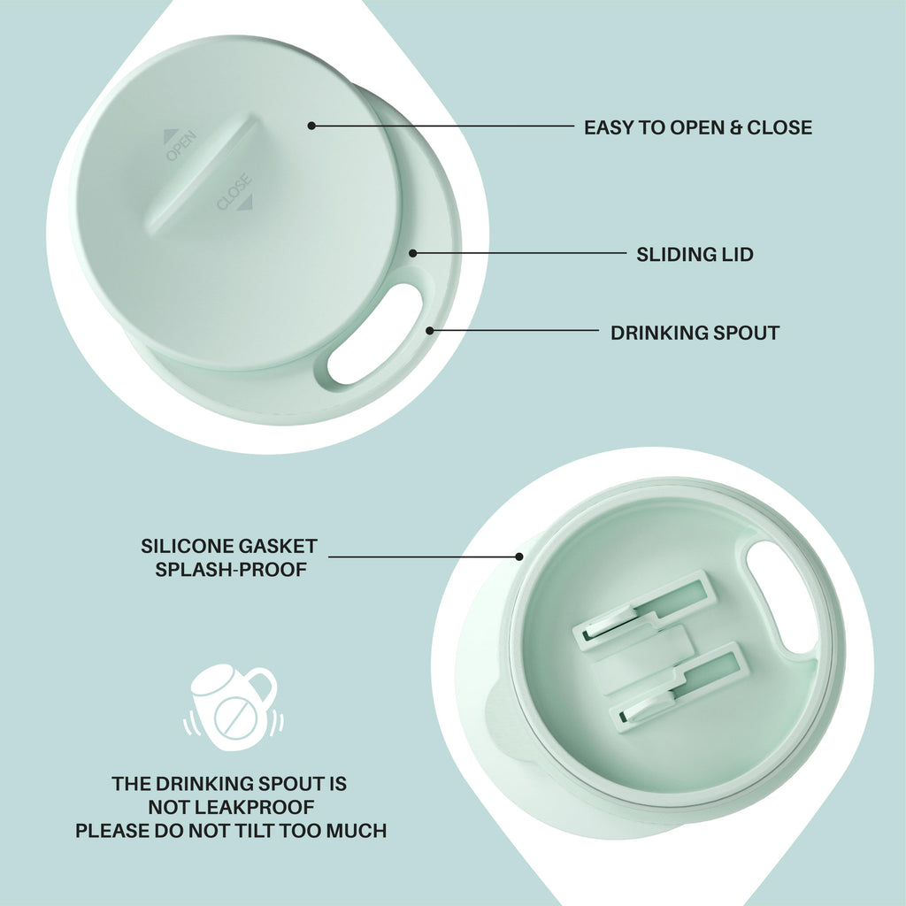 16 oz Insulated Coffee Mug with Lid and Handle Y958049