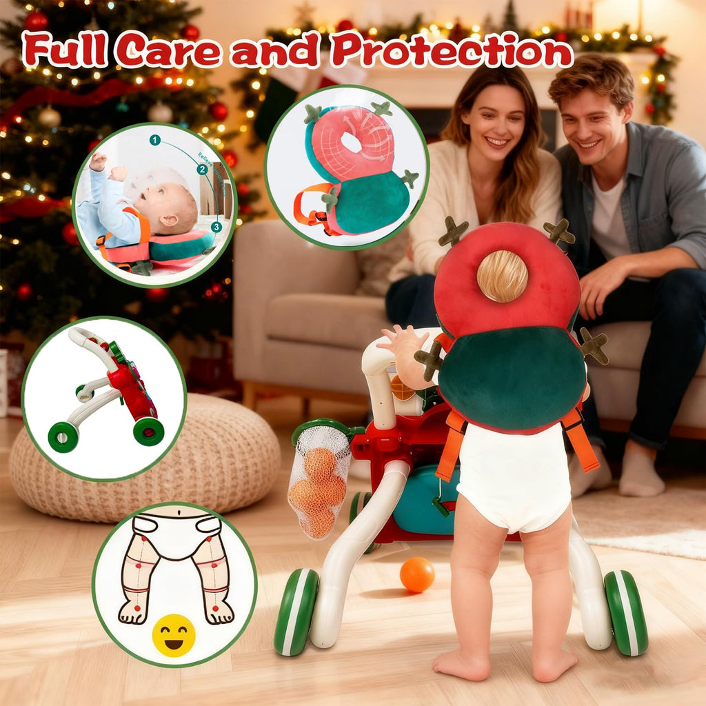 Baby Walker Toys Set with Head Protector Backpack X312