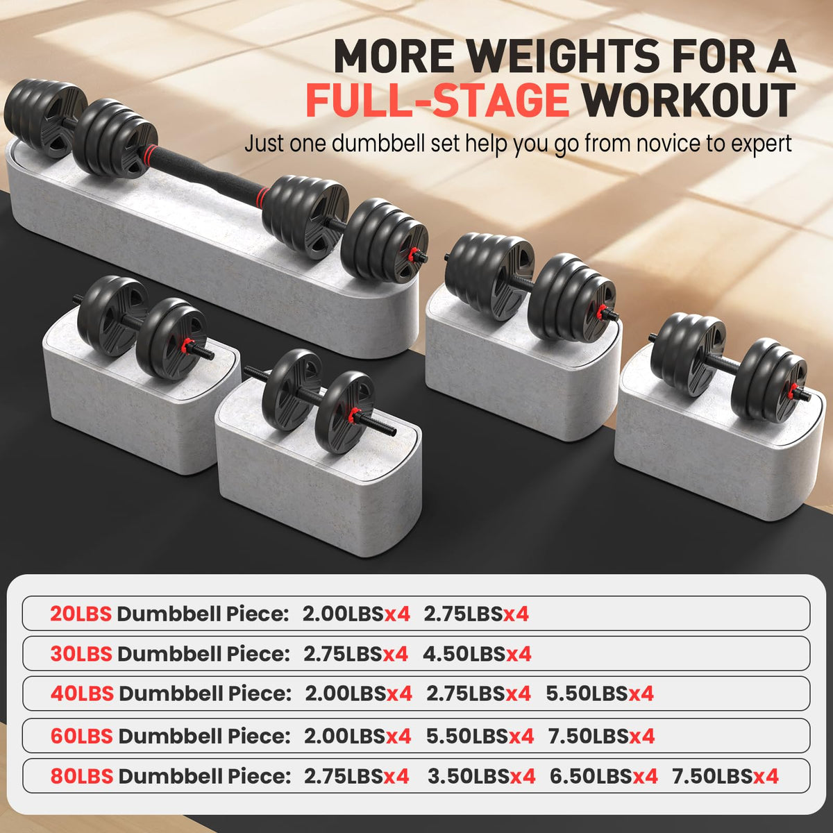 Adjustable Dumbbells Set V851
