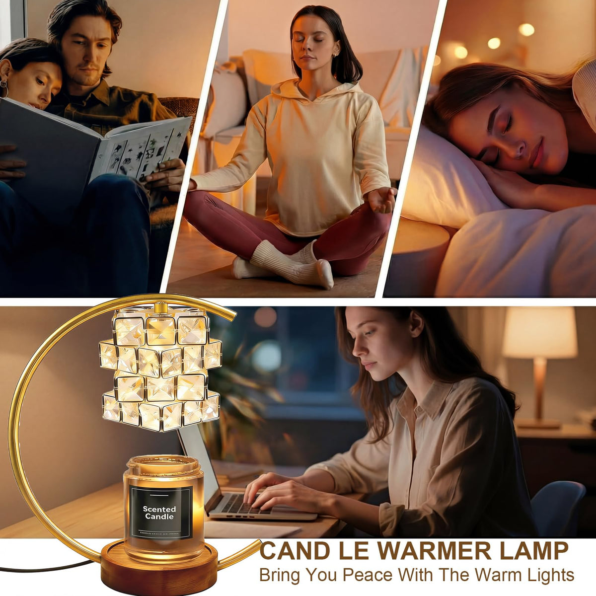 Candle Warmer Lamp with Timer Dimmable Wax Warmer Q50552