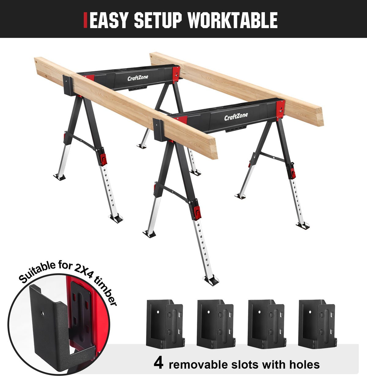 Folding Heavy Duty 2 Pack Saw Horses P9465