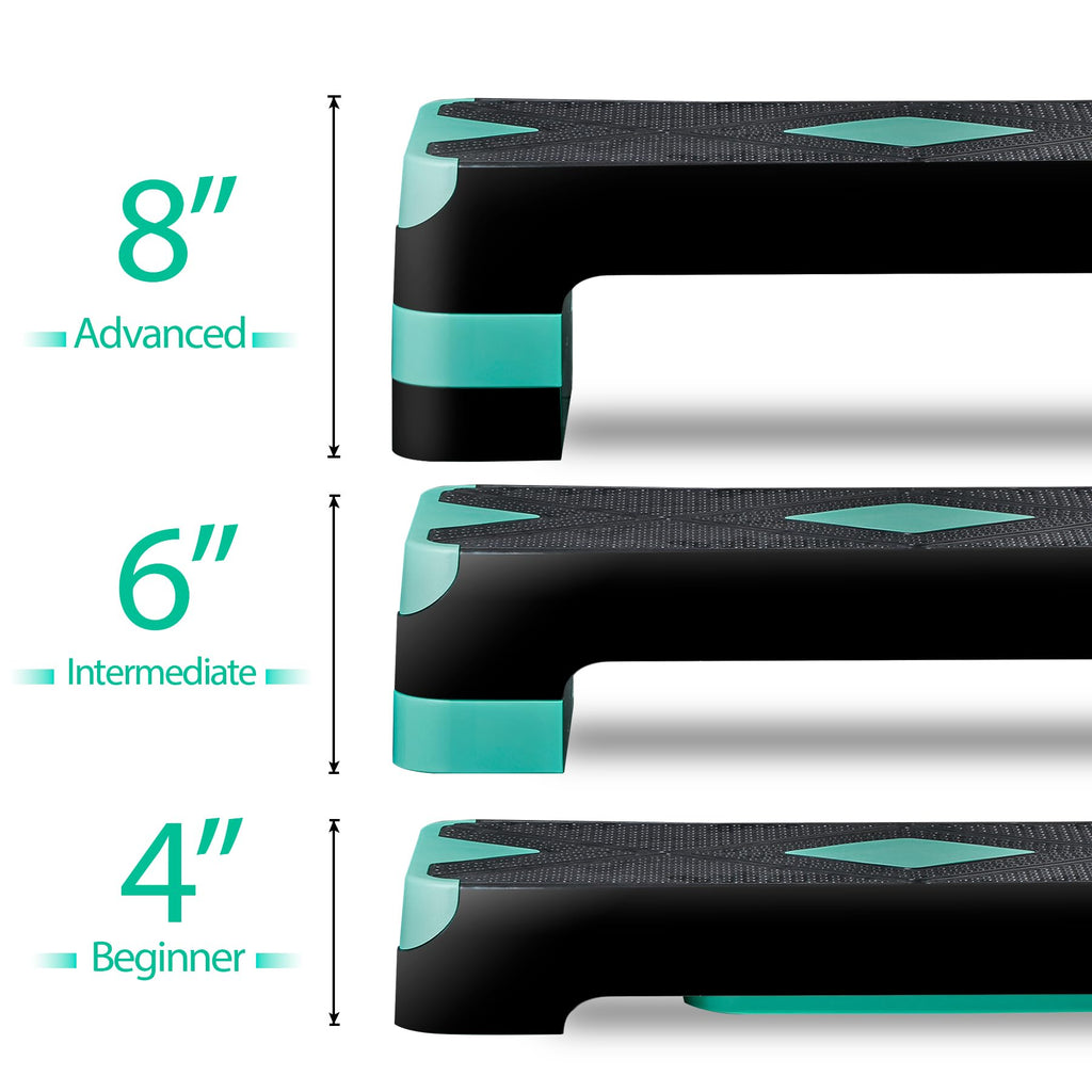 26.5 inch Aerobic Step Platform with 4 Risers K847552