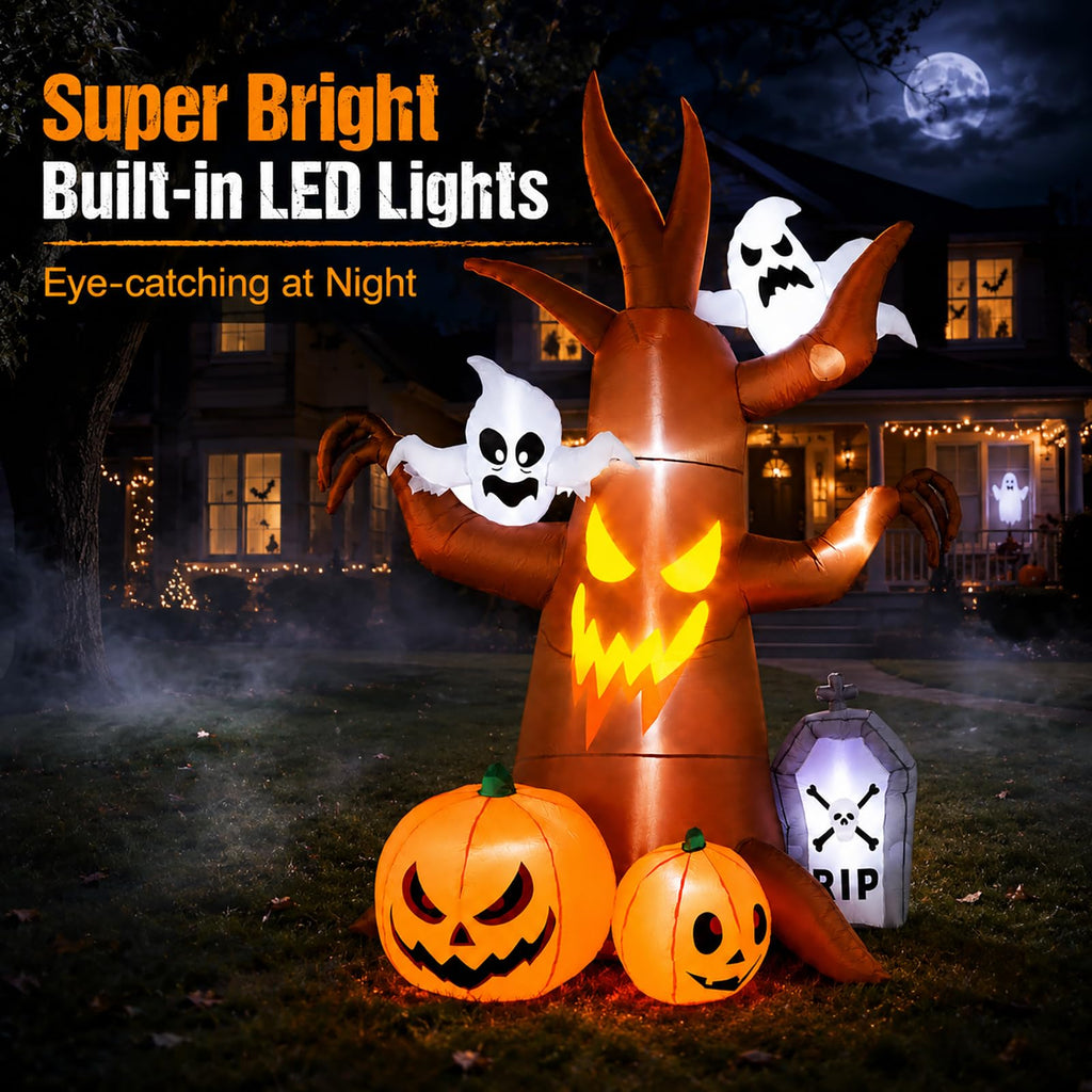 8FT Inflatable Ghost Tree Decoration H516347
