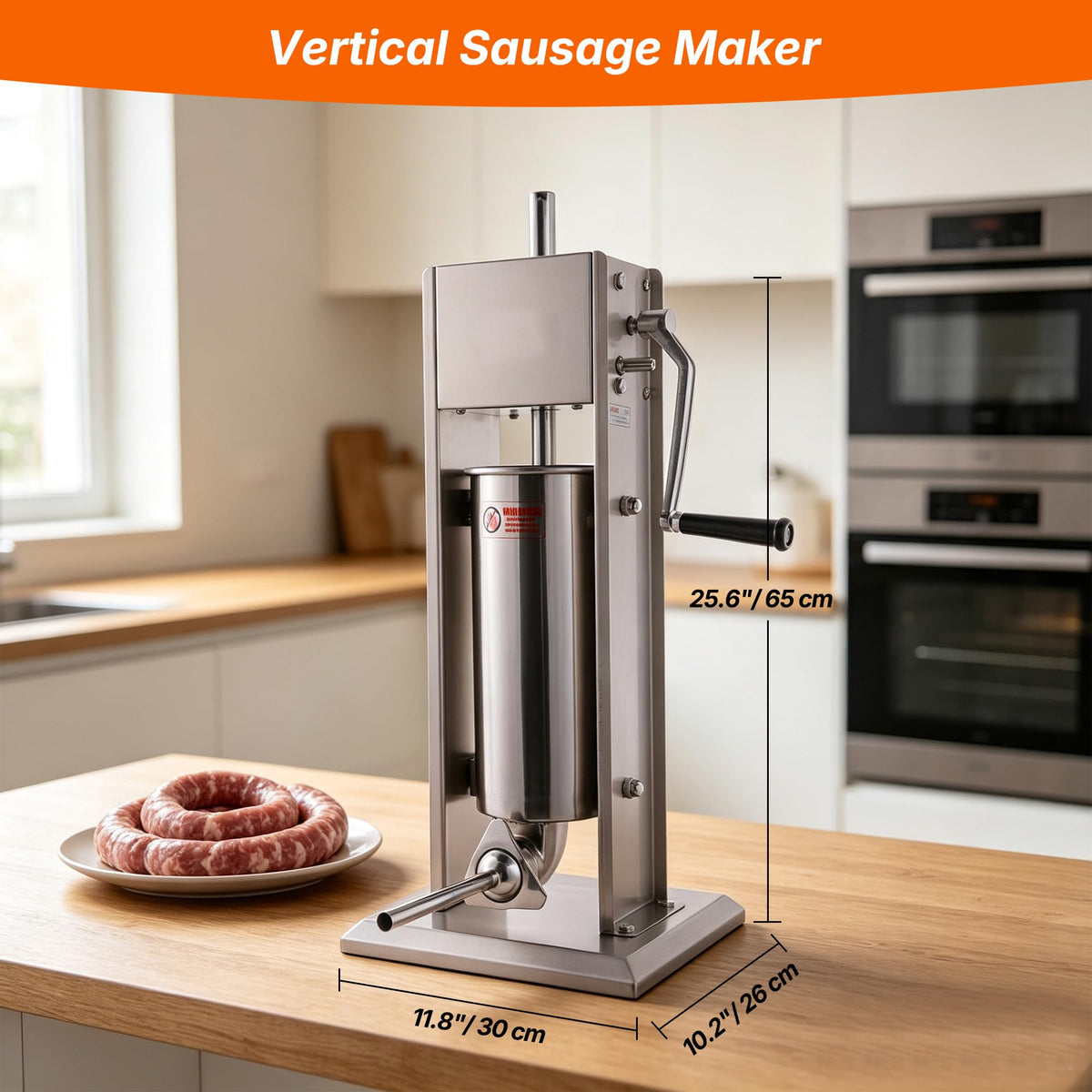 Stainless Steel Vertical Sausage Stuffer 11Lb/5L V95219