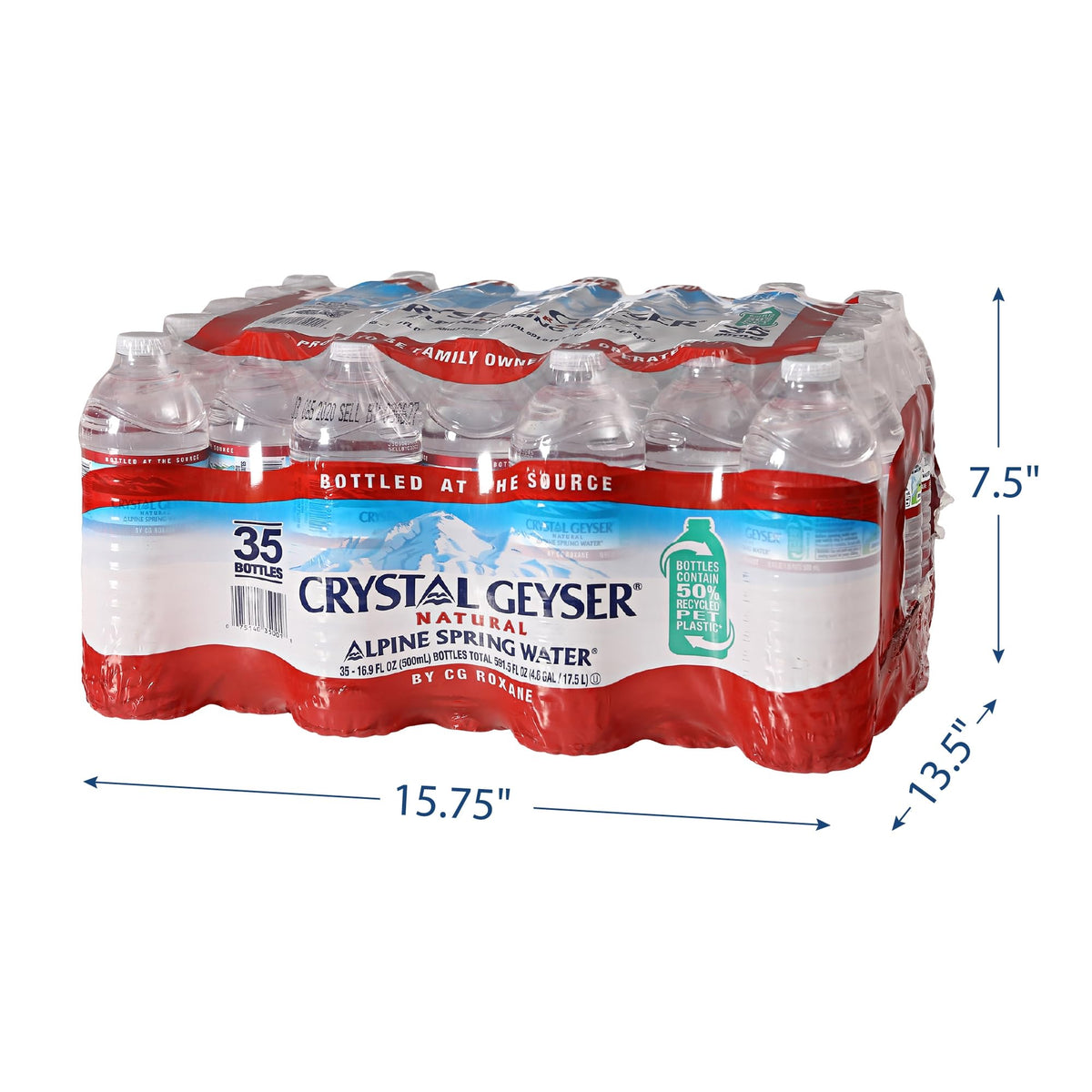16.9 Fl Oz Pack of 35 Bottled Spring Water K5991