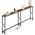 78.7" Height Adjustable Console Table with Power Outlet A59008