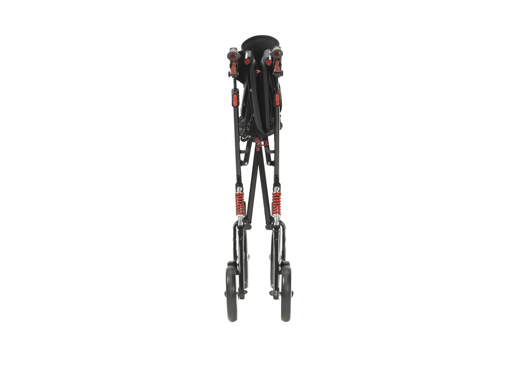 Heavy-Duty Foldable Rollator Walker with Seat, Black L2287