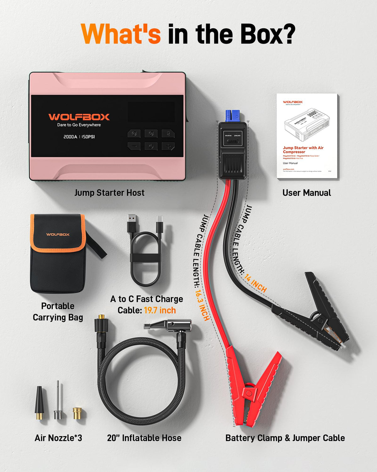 2000A Jump Starter with Air Compressor J387476