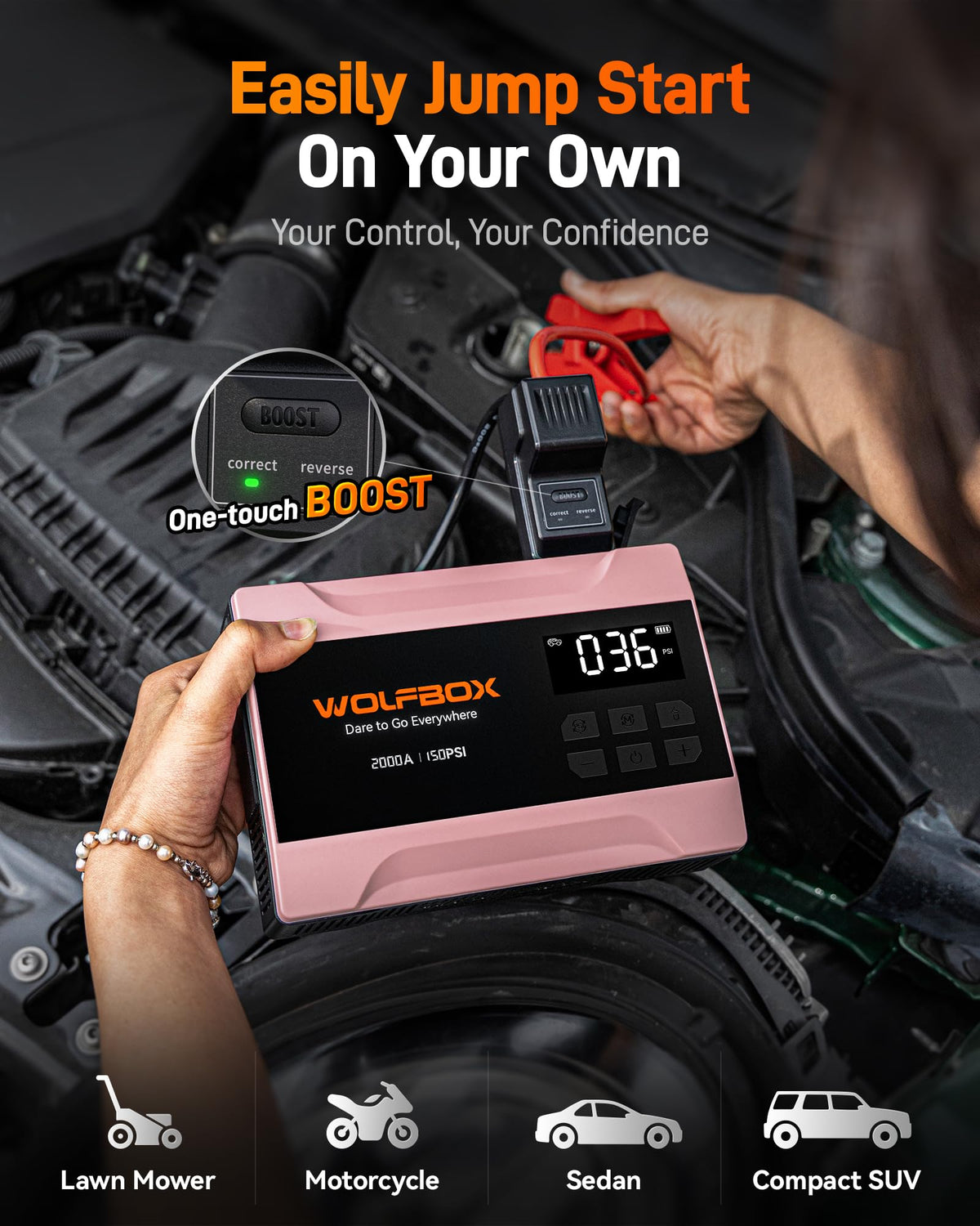 2000A Jump Starter with Air Compressor J387476