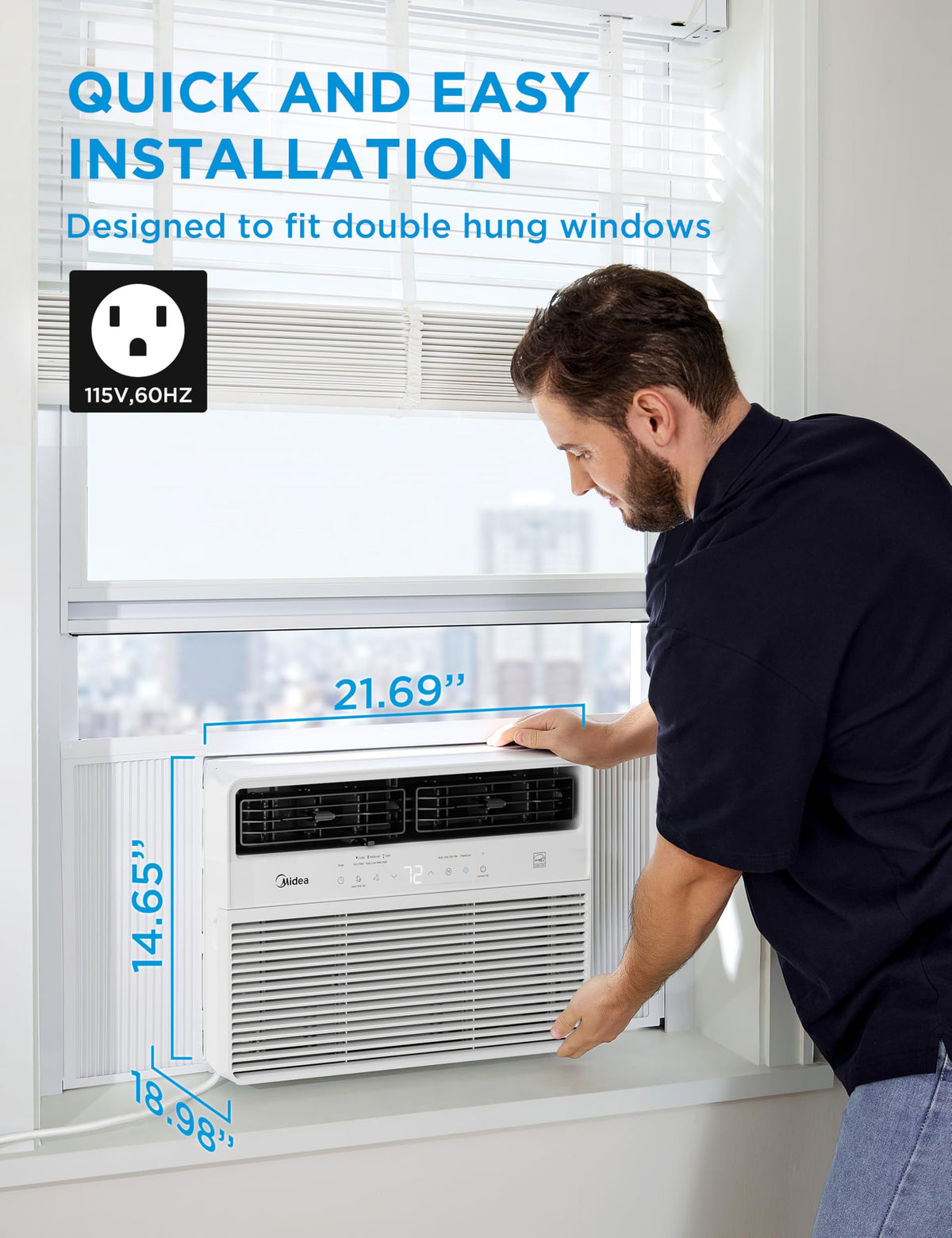 12,000 BTU Smart Inverter Window Air Conditioner Y787