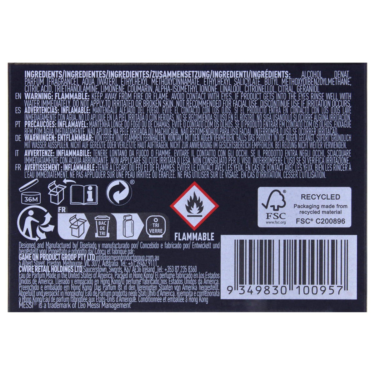 Eau De Parfum 3.4 Oz Spray O852