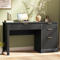 Black Wood Executive Desk with Drawers N56639