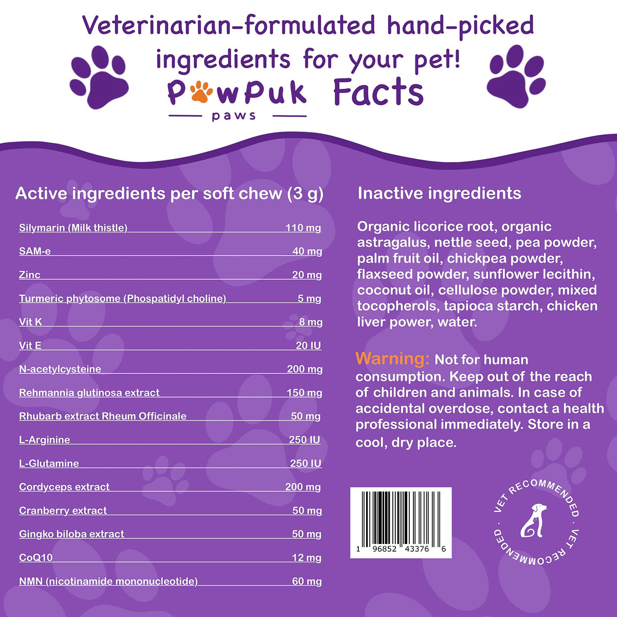 Liver & Kidney Vitamins Supplements for Dogs P169