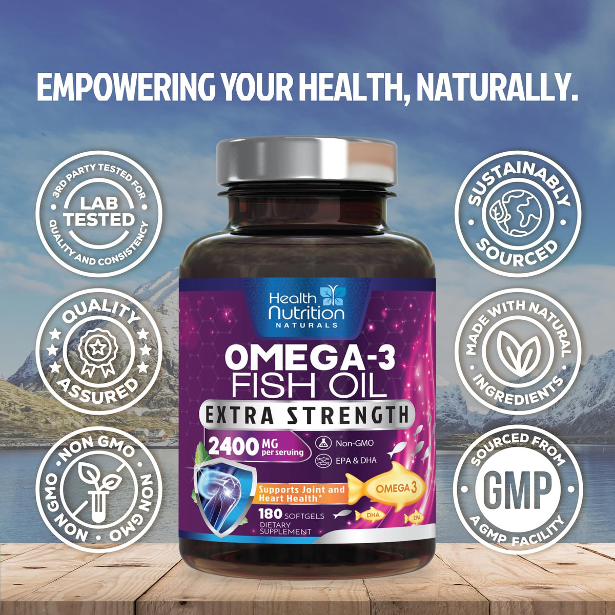 Omega 3 Fish Oil 2400mg Softgels D522