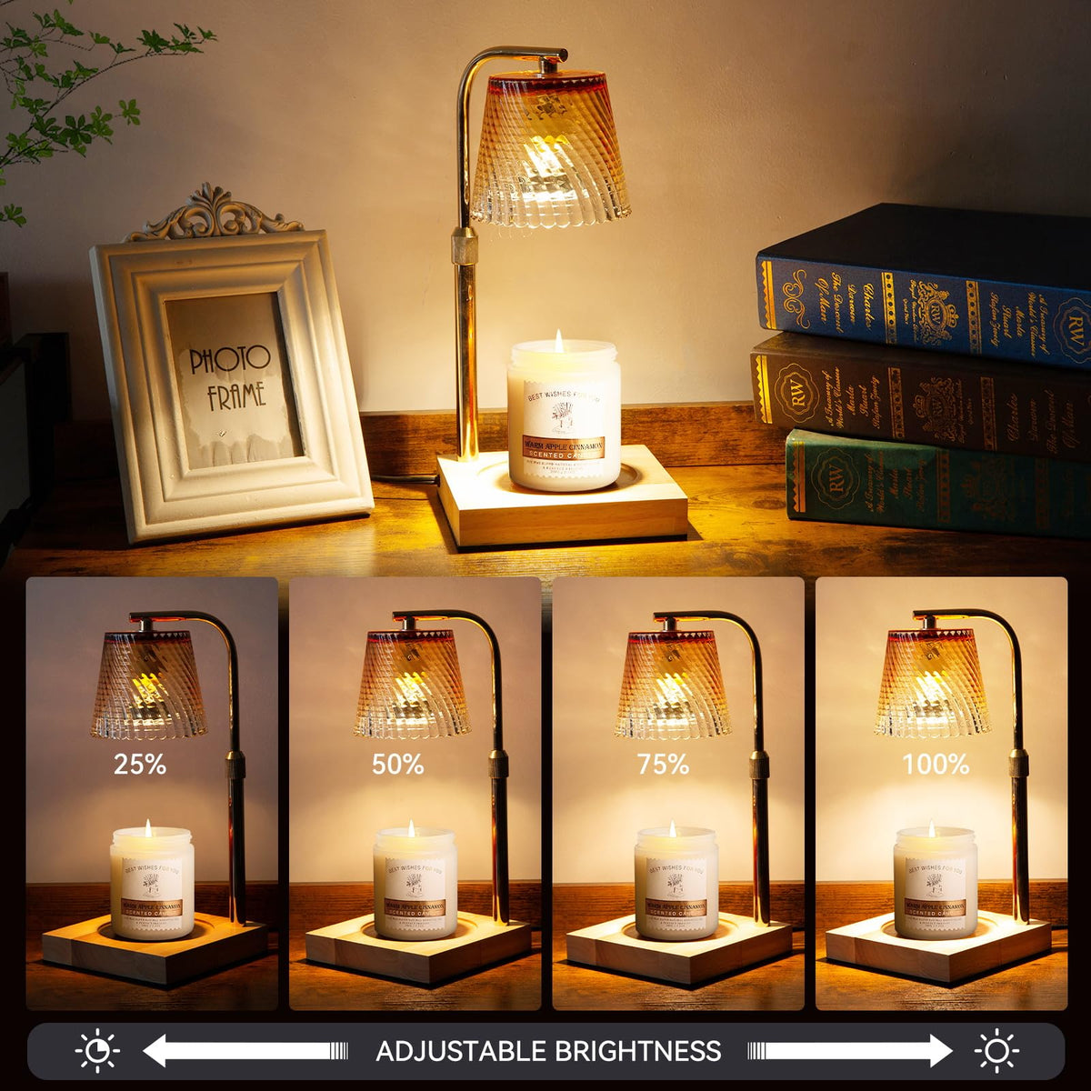 Height Adjustable Dimmable Candle Warmer Lamp with Timer M216553