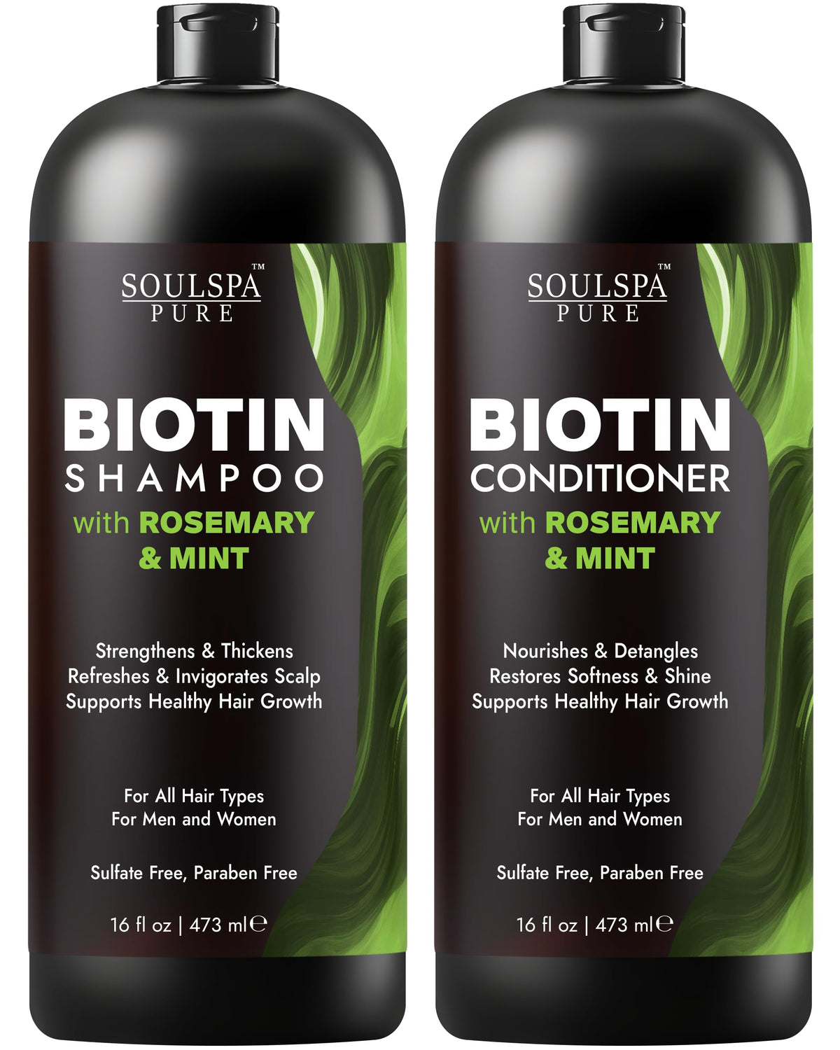 Biotin Rosemary Shampoo and Conditioner Set 16 fl oz A40021