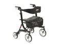 Heavy-Duty Foldable Rollator Walker with Seat, Black L2287