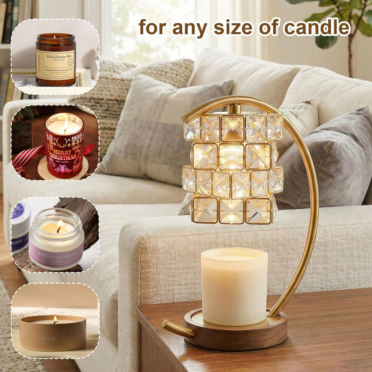 Candle Warmer Lamp with Timer Dimmable Wax Warmer Q50552
