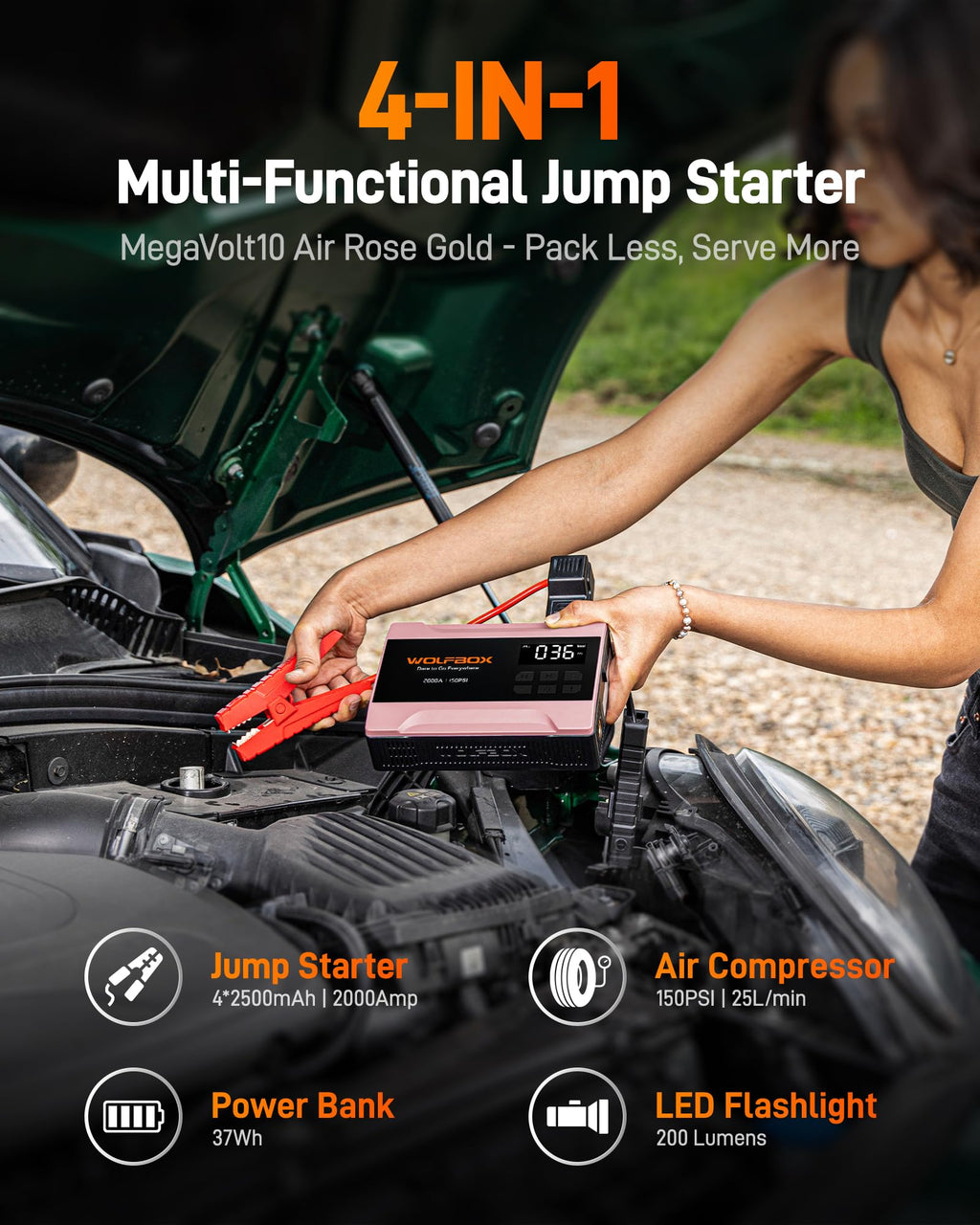 2000A Jump Starter with Air Compressor J387476